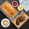 Jasvelly Bamboo Bread Bin with Chopping Board Lid and Linen