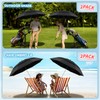 NBtoUS 2 Pack 48.6" Double Canopy Umbrella with Clamp, UPF50+