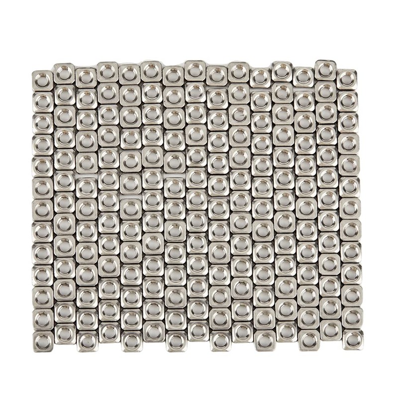 SUPERFINDINGS about 220Pcs Stainless Steel M3 Square Nuts Square Thin