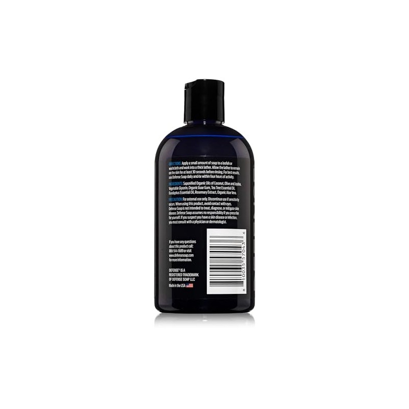 Defense Soap Body Wash Shower Gel 12 Oz - Natural