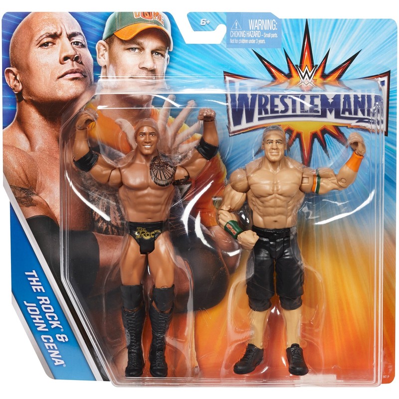 WWE WrestleMania The Rock & John Cena Figures, 2 Pack
