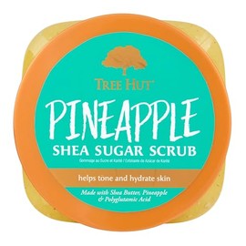 TREE HUT, Pineapple Shea Sugar Scrub, Exfoliante Corporal de Piña, Azúcar y Karité, Piel Radiante y Suave, 510 G