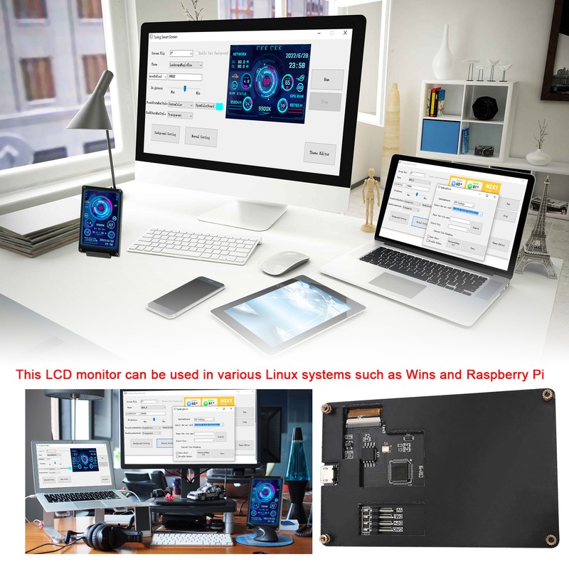 3.5 Inch IPS LCD Monitor Display Computers Monitor CPU GPU