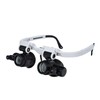 Loupe Magnifier Glasses Head Mount with LED Light Adjustable Glasses