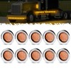 Partsam 10Pcs Amber 13LED Strobe Marker Lights, Round Clearance Light