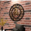 Antique Retro Gear Wood Industrial Silent Quiet Modern Wall Clock