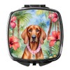 Caroline's Treasures Redbone Coonhound Luau Compact Mirror Decorative Travel Makeup