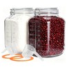 PUSCRIENO 2 Pack 1.1 Gallon Square Super Wide Mouth, Airtight