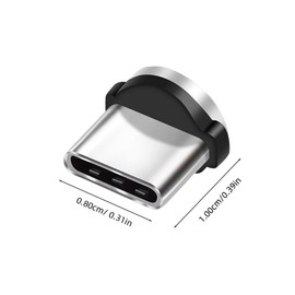 KOMBIUDA 15pcs Rotating Magnetic Phone Adapter Tips Aluminum Type C Magnetic Charging Connector for USB C Devices Fast Charging and Dust Protection