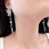 The Silver Luna Fabric wings butterfly long dangle drop earrings,