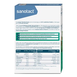 sanotact Brewer's Yeast Flakes • 100 g Natural Brewer's Yeast Flakes • With Biotin and 6 B Vitamins for Skin Hair Nails • Ideal as Vegan Parmesan, for Cooking, Seasoning, etc.