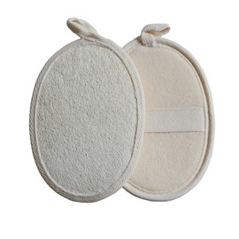 2pcs Exfoliating Loofah Sponges Pads - Natural Luffa Body Scrubbers for Shower & Bath