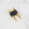 eMagTech 2PCS Gold Plated Copper Dual Banana Plug Double Row