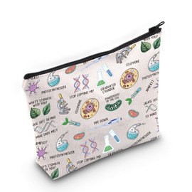 JXGZSO Funny Science Nerd Geek Gift Science Biology Makeup Bag Lab Tech Cosmetic Bag Biology Lover Gift Biologist Survival Kit Bag