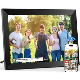 WiFi Digital Photo Frame 10.1 Inch, 1280 x 800 IPS LCD Touchscreen Smart Digital Picture Frame Built in 32GB Memory, Auto-Rotate Electronic Photo Frame, Share Photos/Videos via Frameo, Gift Choice