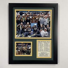 Legends Never Die, Inc. Baylor Bears | 2020-2021 National Champions | 12"x15" Framed Photo Collage | Podium