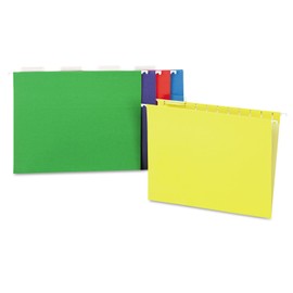 Universal-14121 Hanging File Folders, 1/5 Tab 11 Point Letter Assorted Colors 25 Per Box (25