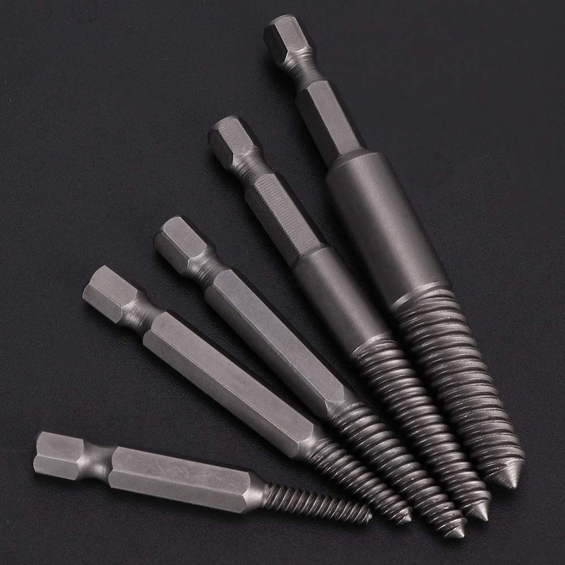 Broken Screw Extractor Set, 5PCS Screw Extractor Easy out Drill