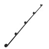 DIYHD 14FT Wall Mount Pipe Handrail for Stairs,Industrial Rustic Black