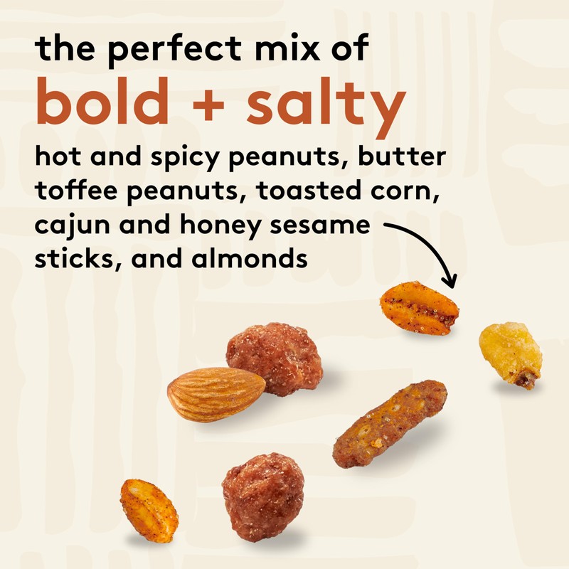 Snak Club Cajun Style Snack Mix with Hot and Spicy
