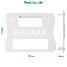 bruwaa Wall Mount with Cable Management for AVM FritzBox Router 7590 7590 AX 6660 Cable 7530 5530 8850 6850 6660 6890 7490