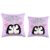 Hug This Pillow Until You Can Hug Me Penguin Purple