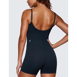 CRZ YOGA Butterluxe Monos Pantalones Cortos Deportivos Bodysuit de Una Pieza para Mujer con Tirantes Ajustables para Entrenamiento True Navy Chico