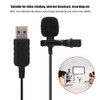 Bewinner Micrófono Lavalier USB, Micrófono de Computadora Omnidireccional con Clip