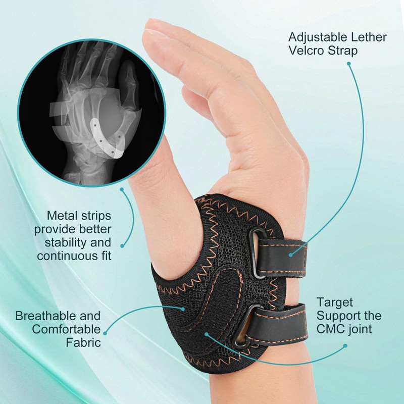 FORTEMOTUS CMC Thumb Orthosis for Saddle Joint Osteoarthritis with 2