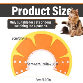 1 Piece Cat Collar, Adjustable Collar, Cat Recovery, Prevents Licking Wounds, for Cats, Puppies, Small Dogs, 16-19 cm (S)