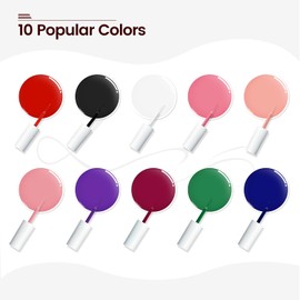 JODSONE JODSONE 10pcs Nail Art Gel Liner,3D Effect Gel Nail Polish Thin Brush Painted DIY at Home Salon Nail Design Line Art Gel Quality Gift for Girls
