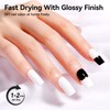 Nailshion Black Nail Polish French Nail Art Regular Nail Polish