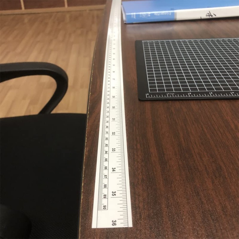 Self-Adhesive Tape Measure Sticky Measuring Tape Workbench Ruler Adhesive Table