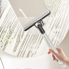 Shower Squeegee for Glass Doors，Window Squeegee，3-in-1 Multi-Functional Spray Squeegee for Shower Glass，Bathroom & Car Windshields，Premium Silicone Squeegee for Streak-Free Cleaning