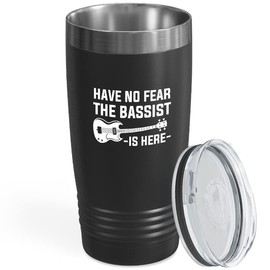 Bass Player Black Edition Viking Tumbler 20oz - Have no fear the - Bassists Bands Orchestra Music Band Musician Bassist Electric Bass Musical Instrument Acoustic