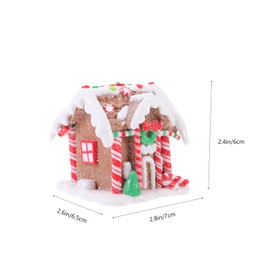 Toyvian Pack of 3 Christmas House Pendants Christmas House Decorations Christmas Tree Gingerbread House Candy House Decorate Desktop Christmas Gingerbread House Decoration Resin Country Mint