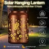 Solar Lanterns Outdoor, Waterproof Hanging Metal Solar Lanterns LED Decoration