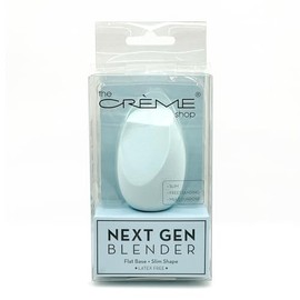 The Crème Shop Next Gen Makeup Sponge - Beauty Sponge For Blending & Foundation Application, Full Coverage, Streak-Free Professional Makeup Tool (Blue)