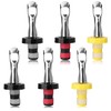 6pcs Reusable Wine Stoppers, Silicone Vacuum Bottle Stopper,Expanding Manual Beverage