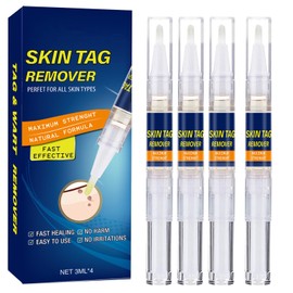 Skin Tag Removal Kit, Wart Remover, Cosmetic Liquid Pen for Face and Body Skin Tag Remover Tool, 4 Pack 3ml