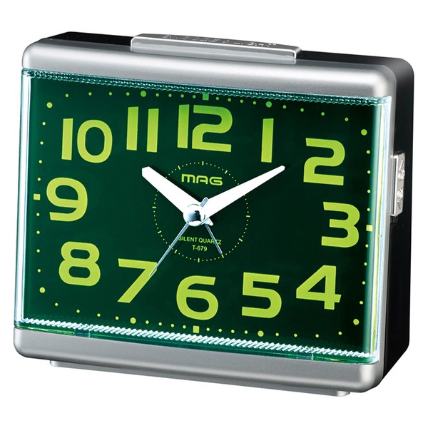 Mag (Mag) Alarm Clock Good Morning 2 # # # # Analog Display Continuous Second Hand Silver Tee – /679sm – Z