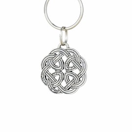 DANFORTH - Celtic Fatherhood Knot Keyring | Pewter | Traditional Celtic Design | Measures 1¼ diameter | Made in USA