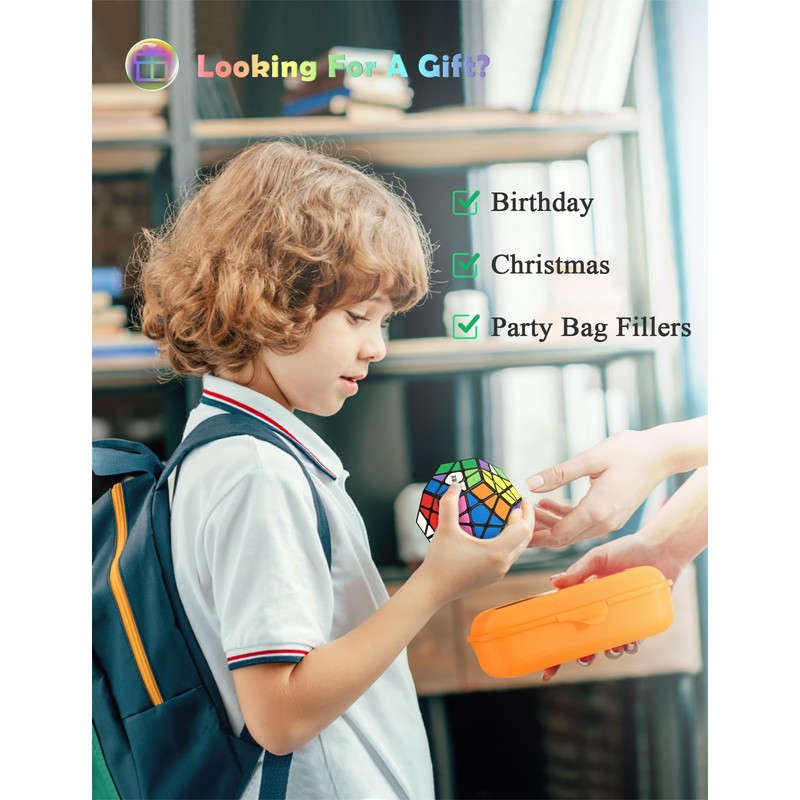 ROXENDA Dodecahedron Cube, Pentagon Speed Cube - Easy Turning &