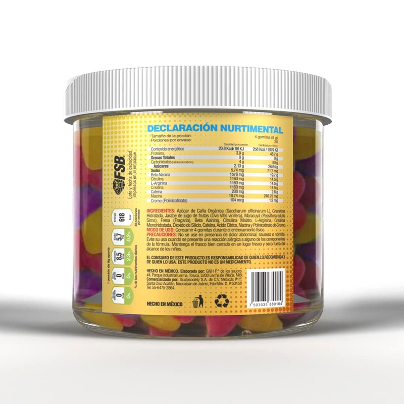Pre Workout en gomas FSB Sweet Fuel | Beta Alanina