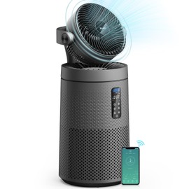 AROEVE AROEVE Air Purifiers Fan for Home Large Room With 2-In-1 Air Circulator Fan System And Smart WIFI Cover 1980 Sq.Ft Oscillating Air Purifier With Washable Filter For Indoor Whole Home, MK08W-Space Gray