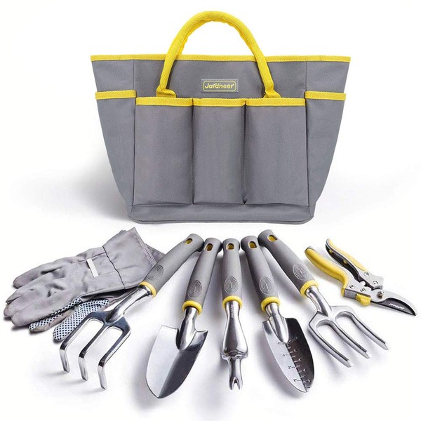Jardineer Garden Tools Set, 8PCS Heavy Duty Garden Tool Kit