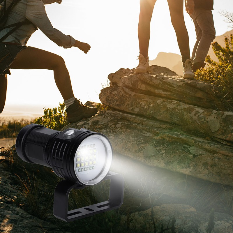 LED IP68 Waterproof Scuba Dive Light Super Bright Flashlight for