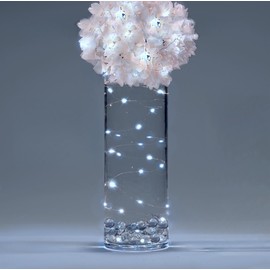 Vase Pearlfection 12 Led Fairy Lights Strings Garland- Submersible String and Battery- 30 LED Each String- Cool White Glow