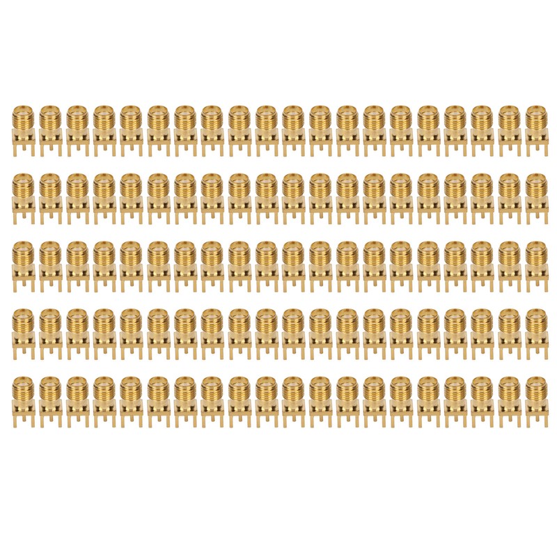100Pcs RF Coaxial Cable Adapter Female Coax Line Connector Base