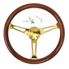 TIYPEOR 375 mm (14.8 inches) Wood Steering Wheel-Classic - ABS